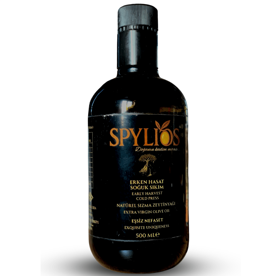 Spylios Natürel Erken Hasat Soğuk Sıkım Sızma Zeytinyağı 500 ml (2025-2026 Sezonu Yeni Hasat)